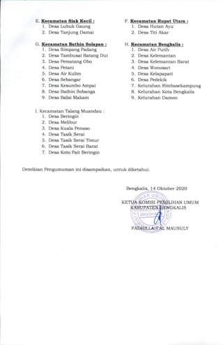 Pengumuman perpanjangan masa pendaftaran calon anggota kpps